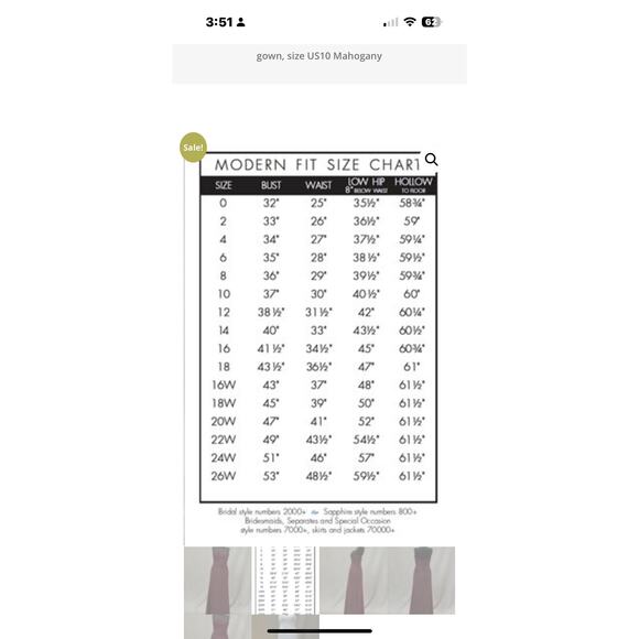 NWT Alfred Angelo 7381L Sweetheart Bridesmaid Dress in Mahogany size 18 - Picture 12 of 12